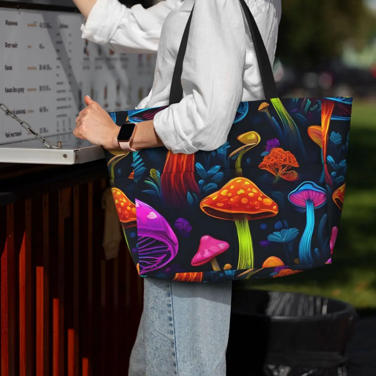 Psychedelic Magic Mushrooms Print Lava Beach Tote Bag Sport Gym Yoga Duffle Large Tote Bag Women Travel Bag Fitness bag
Psychedelic Magic Mushrooms Print Lava Beach Tote Bag Sport Gym Yoga Duffle Large Tote Bag Women Travel Bag Fitness bag