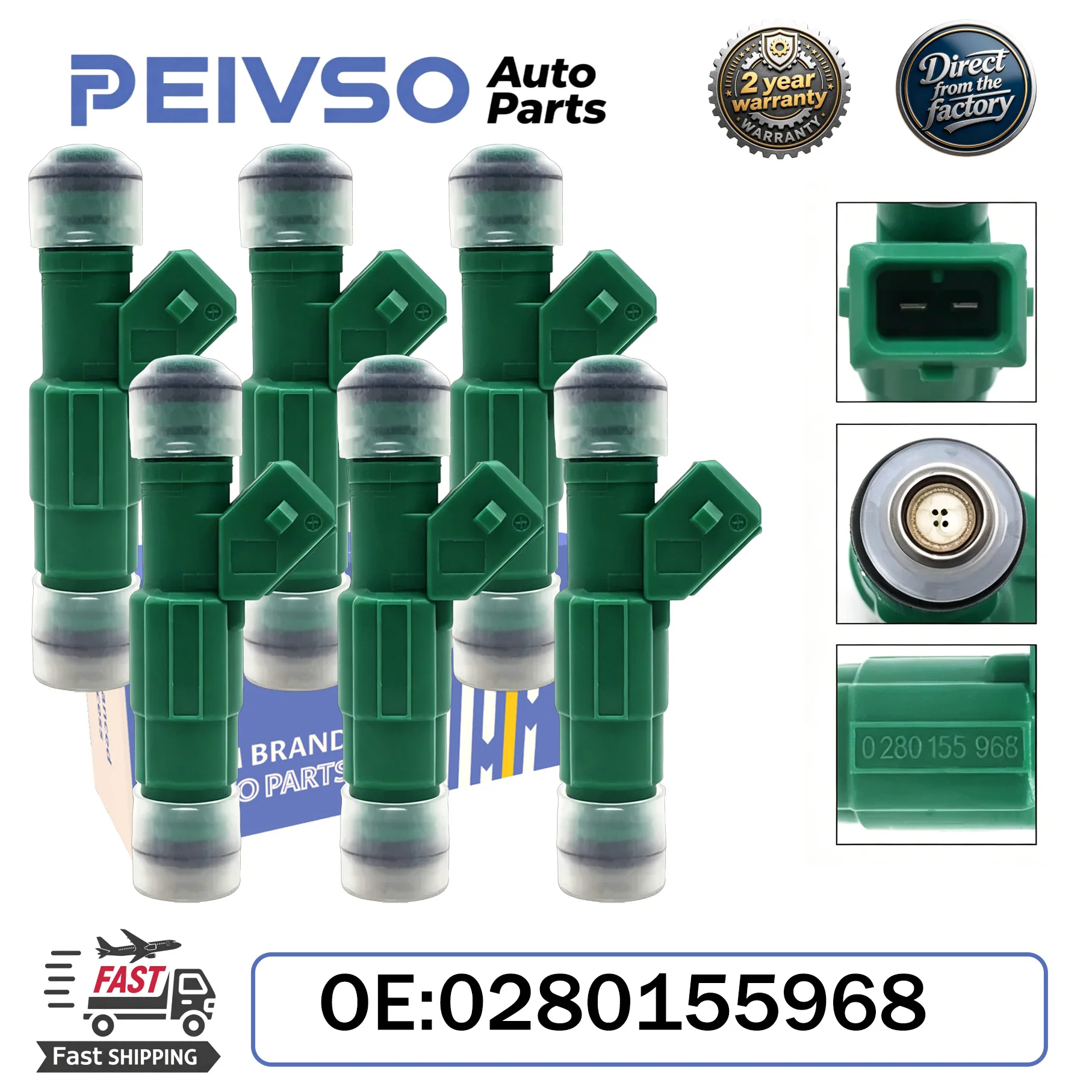 PEIVSO 4/6PCS High Quality Fuel Injectors 0280155968 440cc for Chevrolet Pontiac Ford BMW Chrysler VW Chevy Buick
PEIVSO 4/6PCS High Quality Fuel Injectors 0280155968 440cc for Chevrolet Pontiac Ford BMW Chrysler VW Chevy Buick
