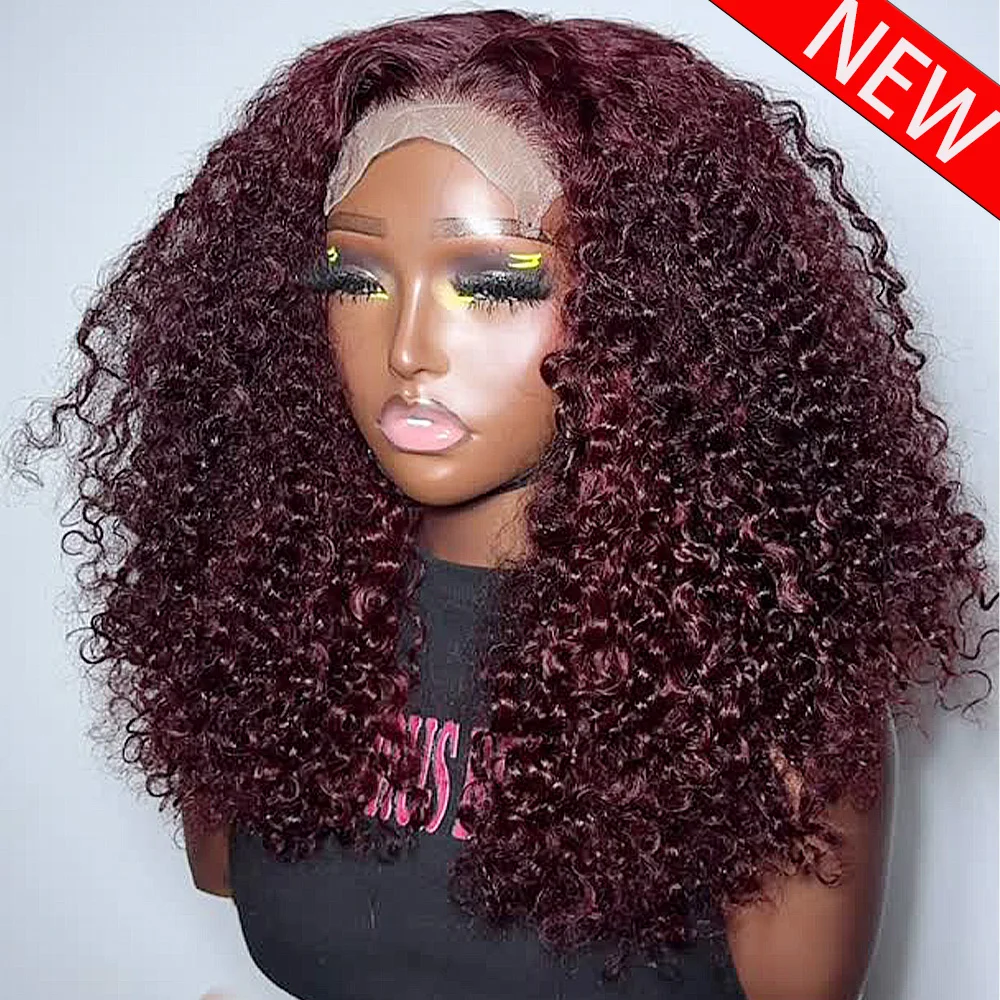 13x6 #99j Burgundy Lace Front Wig Human Hair Deep Curly 400 Density Transparent Frontal Wigs PrePlucked Red Curly Wigs for Women
13x6 #99j Burgundy Lace Front Wig Human Hair Deep Curly 400 Density Transparent Frontal Wigs PrePlucked Red Curly Wigs for Women