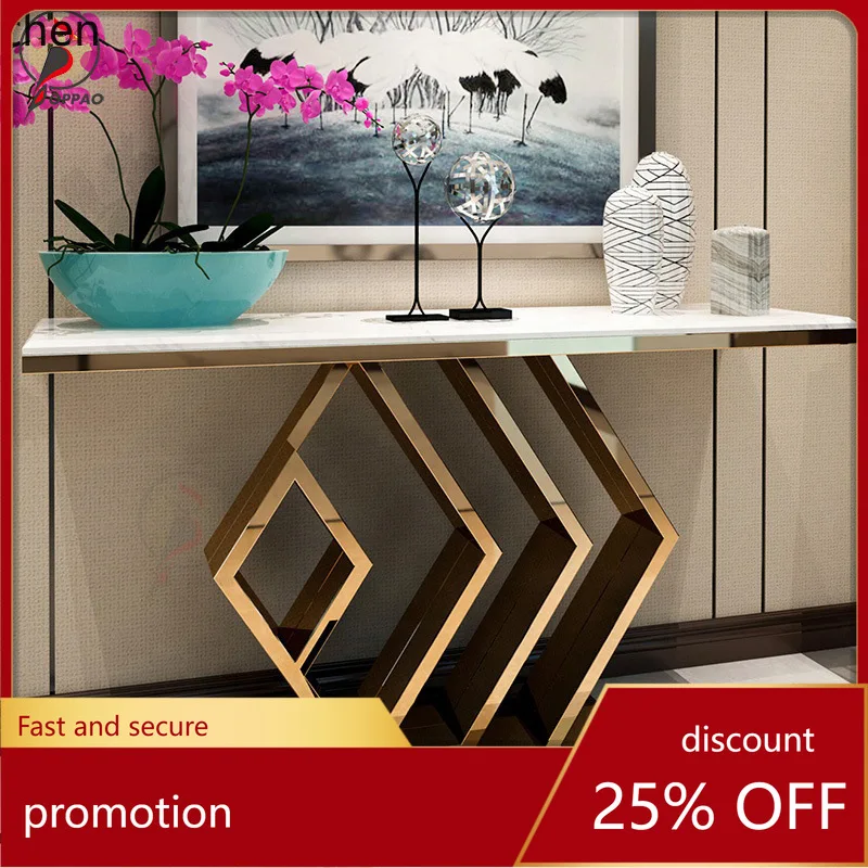 YFY Light Luxury Hallway Entrance Cabinet Marble Stainless Steel Creative Entrance Table Postmodern Foyer
YFY Light Luxury Hallway Entrance Cabinet Marble Stainless Steel Creative Entrance Table Postmodern Foyer