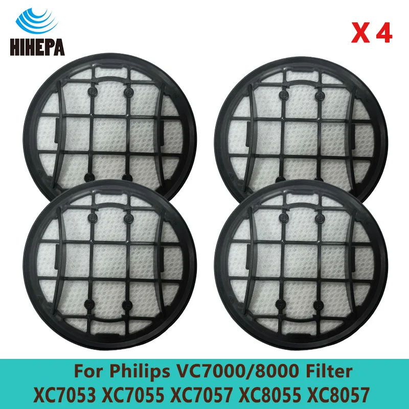 Комплект из 4 сменных фильтров для пылесосов Philips VC7000/8000, XC7053 XC7055 XC7057 XC8055 XC8057
Комплект из 4 сменных фильтров для пылесосов Philips VC7000/8000, XC7053 XC7055 XC7057 XC8055 XC8057
