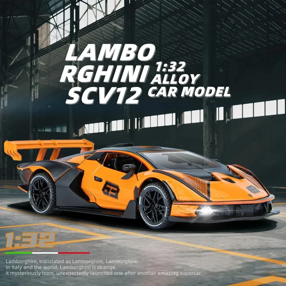 1:32 Lamborghini SCV12 Sports car Simulation Diecast Metal Alloy Model car Sound Light Pull Back Collection Kids Toy Gifts A542
1:32 Lamborghini SCV12 Sports car Simulation Diecast Metal Alloy Model car Sound Light Pull Back Collection Kids Toy Gifts A542