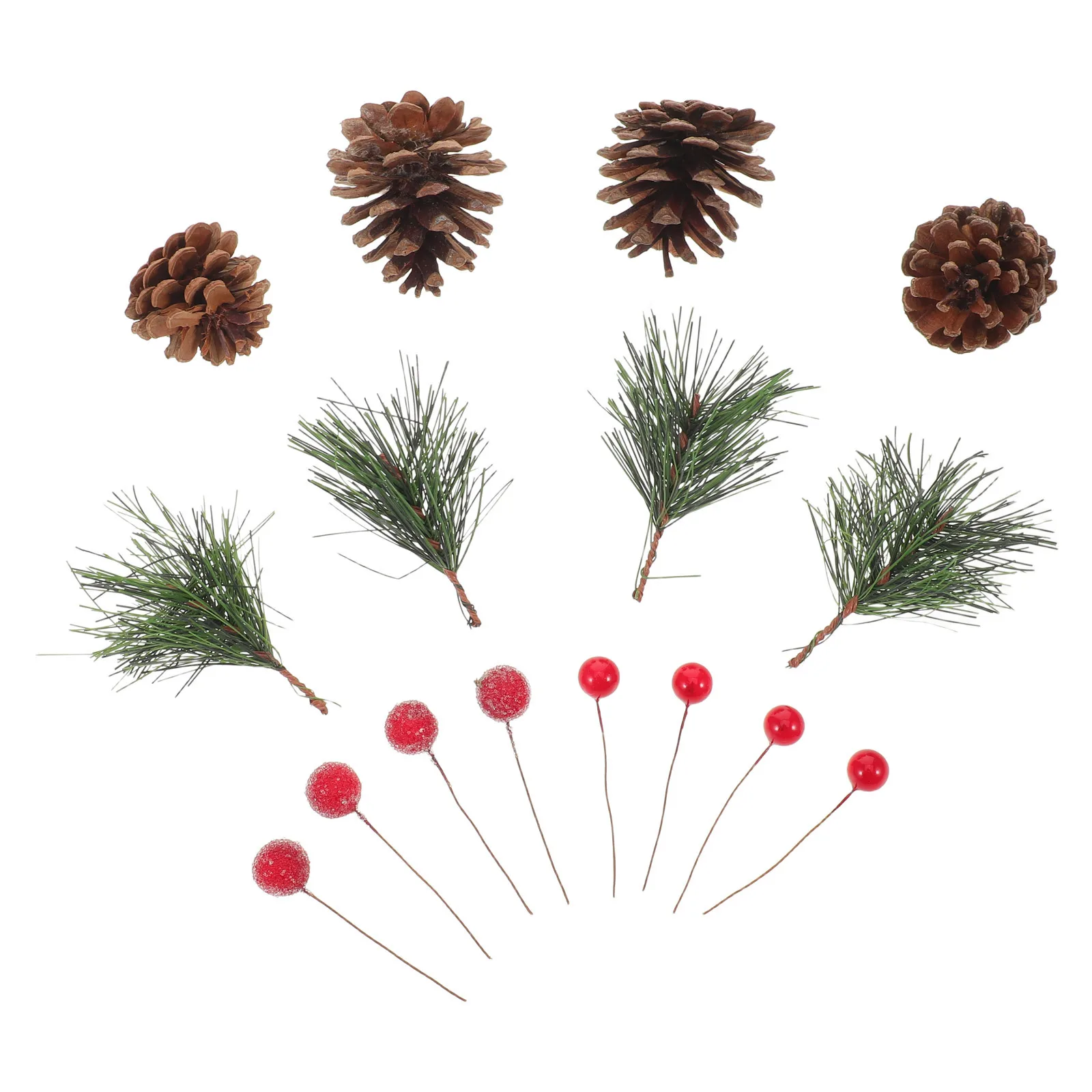1Pack Christmas Decoration Set Artificial Pine Cone Red Berry Picks Pine Needle Branches DIY Wreath Table Centerpiece Holiday 
1Pack Christmas Decoration Set Artificial Pine Cone Red Berry Picks Pine Needle Branches DIY Wreath Table Centerpiece Holiday