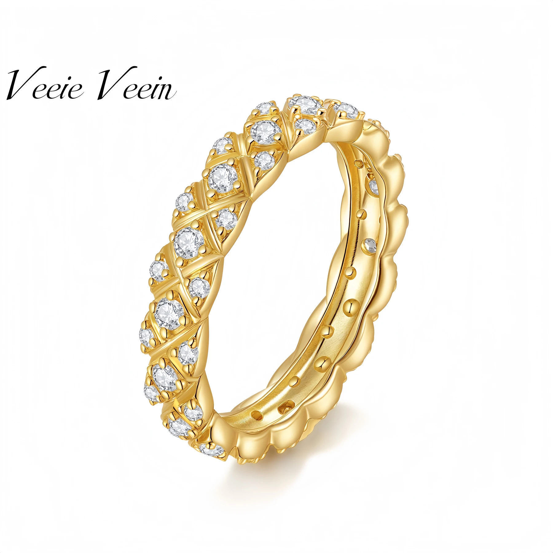 Veeie Veein Элитный бренд Кольцо из стерлингового серебра S925 Сертификат GRA Муассанит с бриллиантовым узором Женский стильный аксессуар
Veeie Veein Элитный бренд Кольцо из стерлингового серебра S925 Сертификат GRA Муассанит с бриллиантовым узором Женский стильный аксессуар