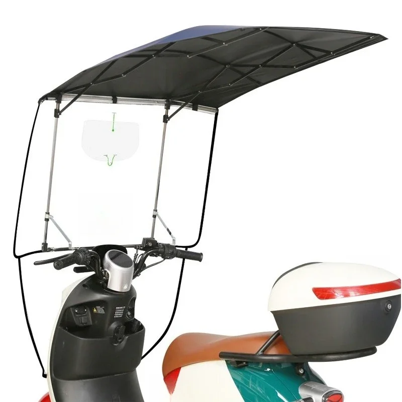 Electric motorcycle umbrella can be stored, folded and quickly dismantled, shading and rainproof 
Electric motorcycle umbrella can be stored, folded and quickly dismantled, shading and rainproof