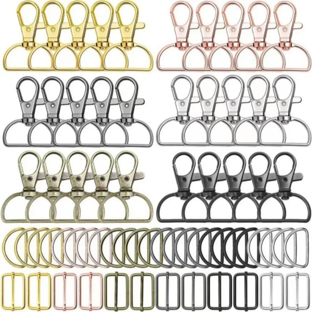 15pcs Swivel Clasp D Ring and Slider Clasp Set Lanyard Snap Hook Keychain Clip Hook D Keychain Ring Lobster Claw Clasp Accessory
15pcs Swivel Clasp D Ring and Slider Clasp Set Lanyard Snap Hook Keychain Clip Hook D Keychain Ring Lobster Claw Clasp Accessory