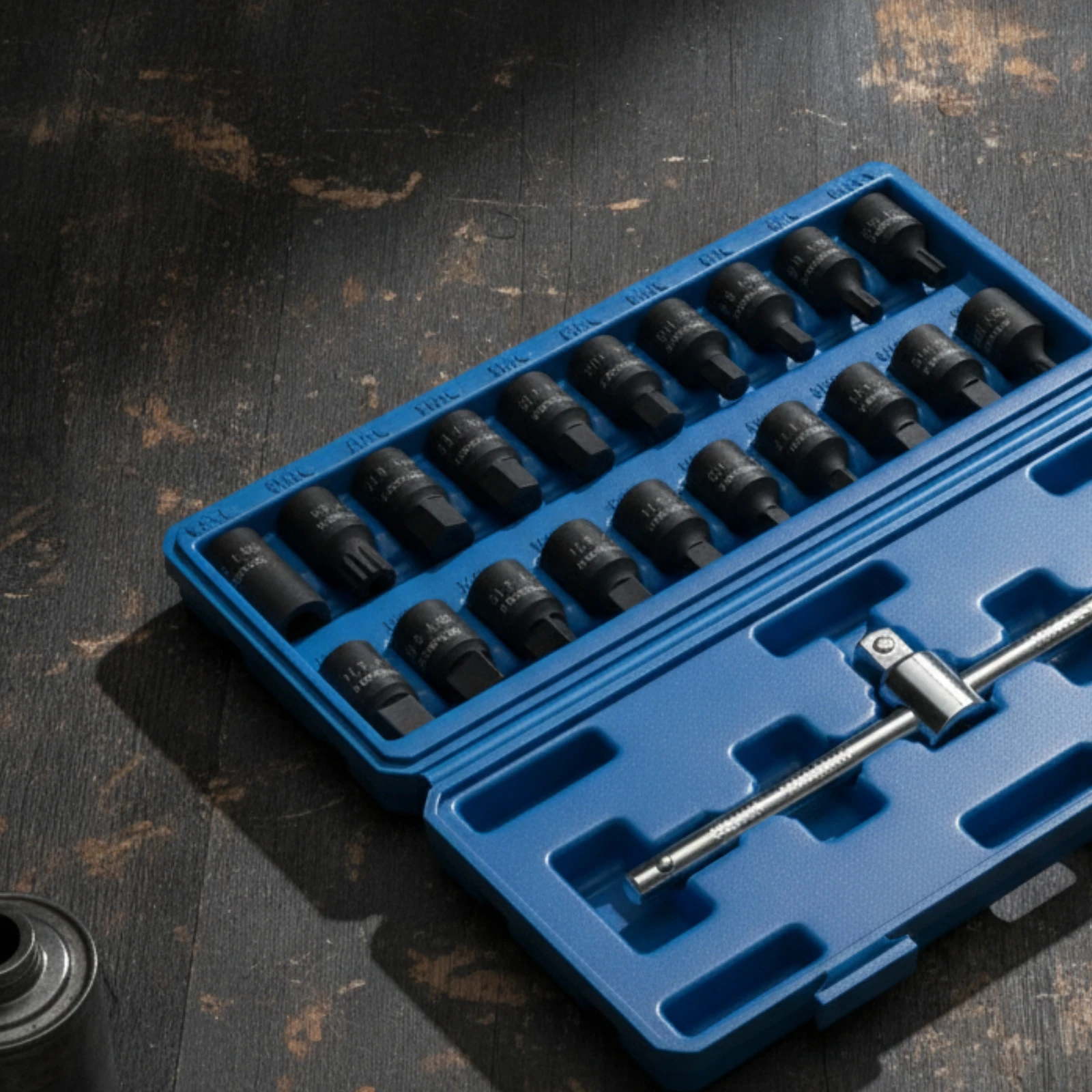21 Pieces Oil Drain Plug Socket Wrench Kit Molded Compartments Oil Drain Plug Socket Kit Hard Plastic Case Long T-Handle
21 Pieces Oil Drain Plug Socket Wrench Kit Molded Compartments Oil Drain Plug Socket Kit Hard Plastic Case Long T-Handle