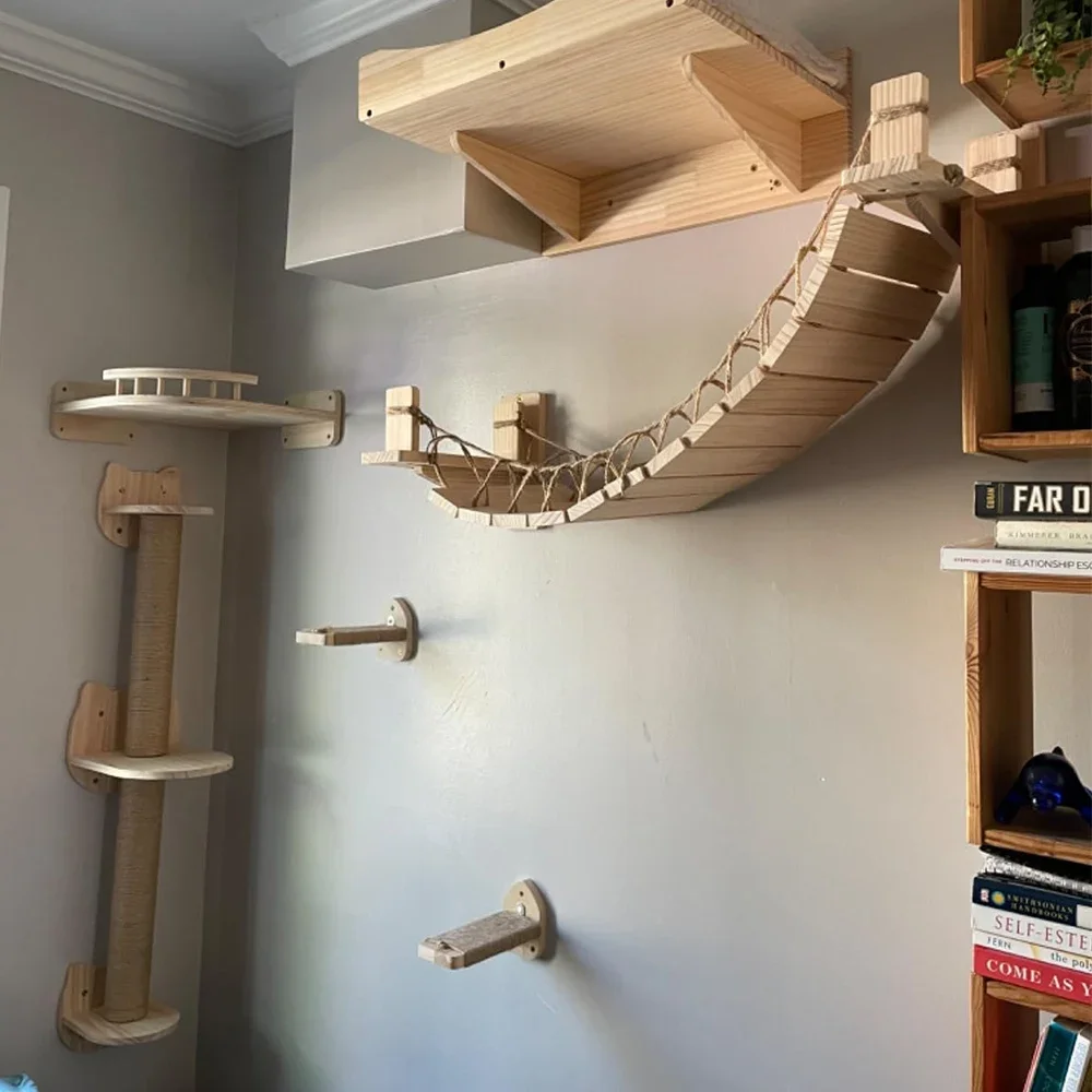 Cat Climbing Frame Sisal Cat Scratching Post Wall Mounted Four Steps Wooden Treads, Wall Mounted Wall Litter Panels
Cat Climbing Frame Sisal Cat Scratching Post Wall Mounted Four Steps Wooden Treads, Wall Mounted Wall Litter Panels