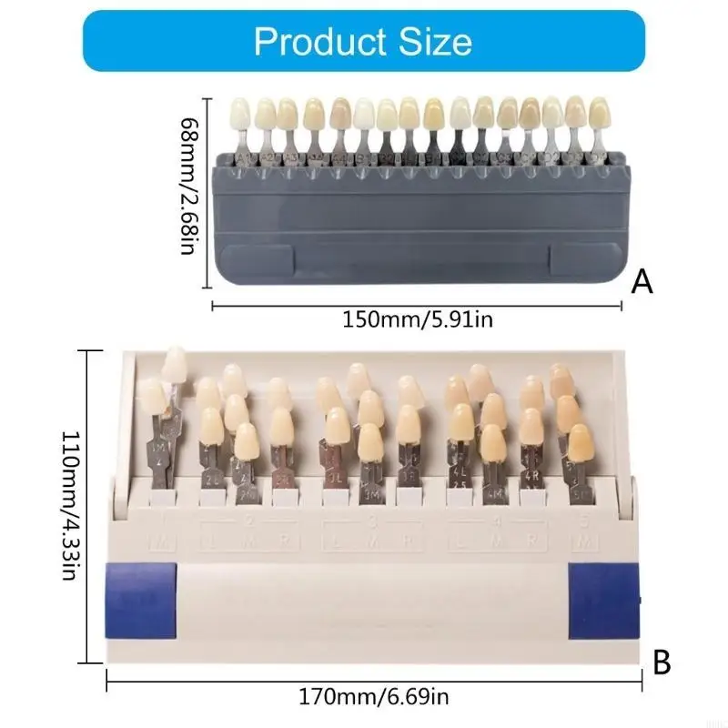 69HC Dental Lab Bleaching Shade Guide 3D 16/29 Colors Teeth Whiten Colorimetric Comparing Dentistry Clinic Plate
69HC Dental Lab Bleaching Shade Guide 3D 16/29 Colors Teeth Whiten Colorimetric Comparing Dentistry Clinic Plate
