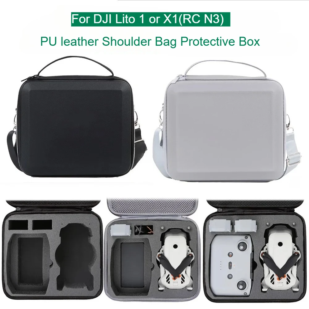 PU Leather Shoulder Bag Protective Box for DJI Lito X1 RC N3 Waterproof Carrying Case Shockproof Handbag Storage Bag Accessories
PU Leather Shoulder Bag Protective Box for DJI Lito X1 RC N3 Waterproof Carrying Case Shockproof Handbag Storage Bag Accessories