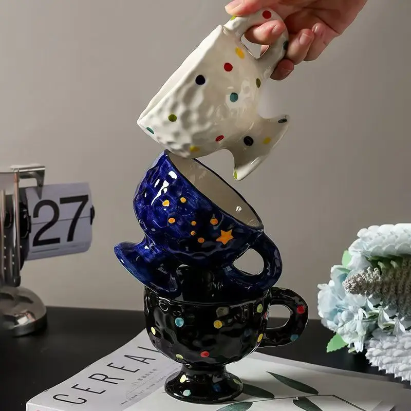 Retro Creative Ceramic Mug Hand Drawn Irregular High Legged Coffee Mug Milk Tea Cup Beverage Cup Household Tea Cup Water Cups
Retro Creative Ceramic Mug Hand Drawn Irregular High Legged Coffee Mug Milk Tea Cup Beverage Cup Household Tea Cup Water Cups