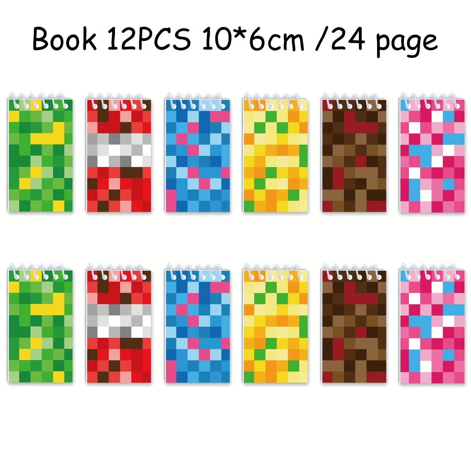 Colorful Pixel Theme Party Notepad, Colorful Building Blocks Spiral Pocket Notebook, Party Supplies & Office Decoration
Colorful Pixel Theme Party Notepad, Colorful Building Blocks Spiral Pocket Notebook, Party Supplies & Office Decoration