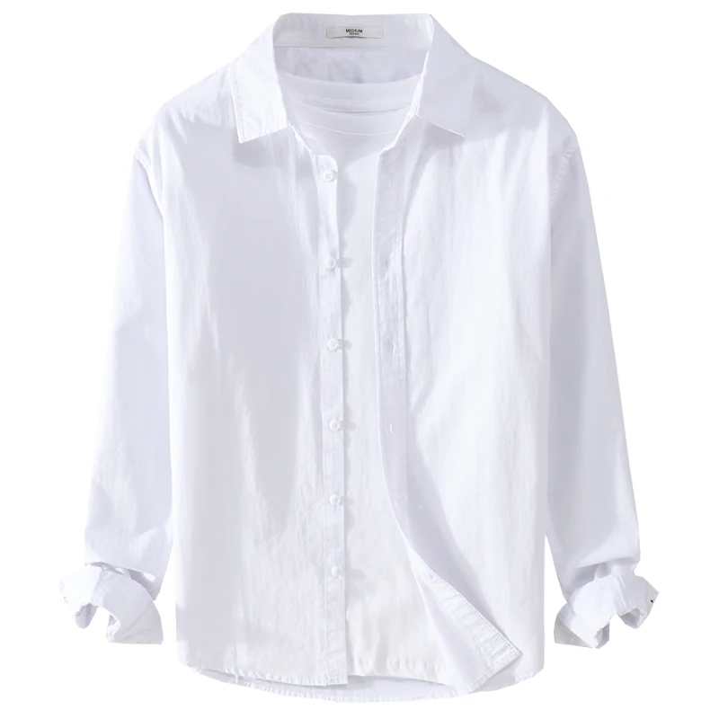 Breathable Pure Cotton Mens Shirt Long-Sleeve Loose Fit Minimalist Style Youth Basic Top 6 Color Available M-3XL Fast Shipping
Breathable Pure Cotton Mens Shirt Long-Sleeve Loose Fit Minimalist Style Youth Basic Top 6 Color Available M-3XL Fast Shipping