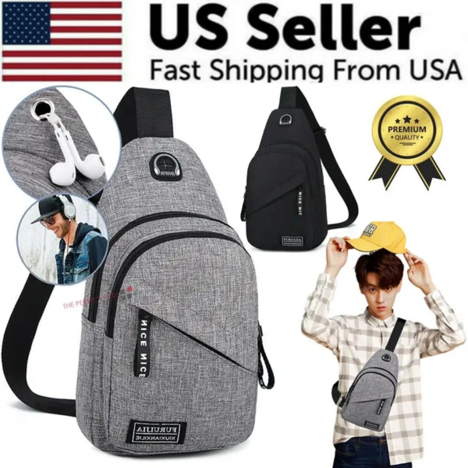 Men Women Sling Bag Chest Fanny Packs Cross Body Travel Sports Shoulder Backpack
Men Women Sling Bag Chest Fanny Packs Cross Body Travel Sports Shoulder Backpack