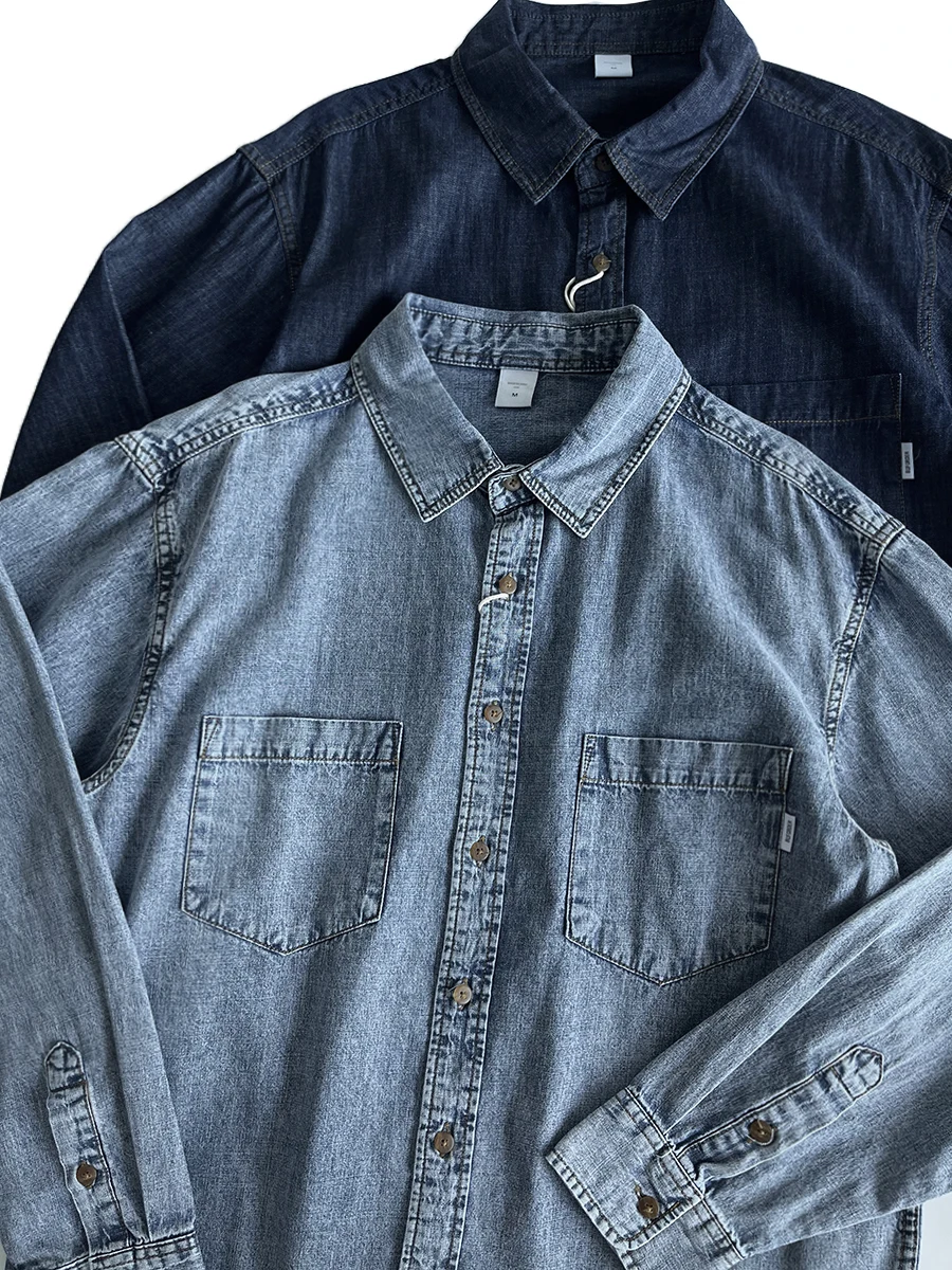 Classic Retro Japanese Sle Men's Casual Long Sve Cotton Denim irt Turn-down Collar Layering Workwear Trendy Breathable
Classic Retro Japanese Sle Men's Casual Long Sve Cotton Denim irt Turn-down Collar Layering Workwear Trendy Breathable