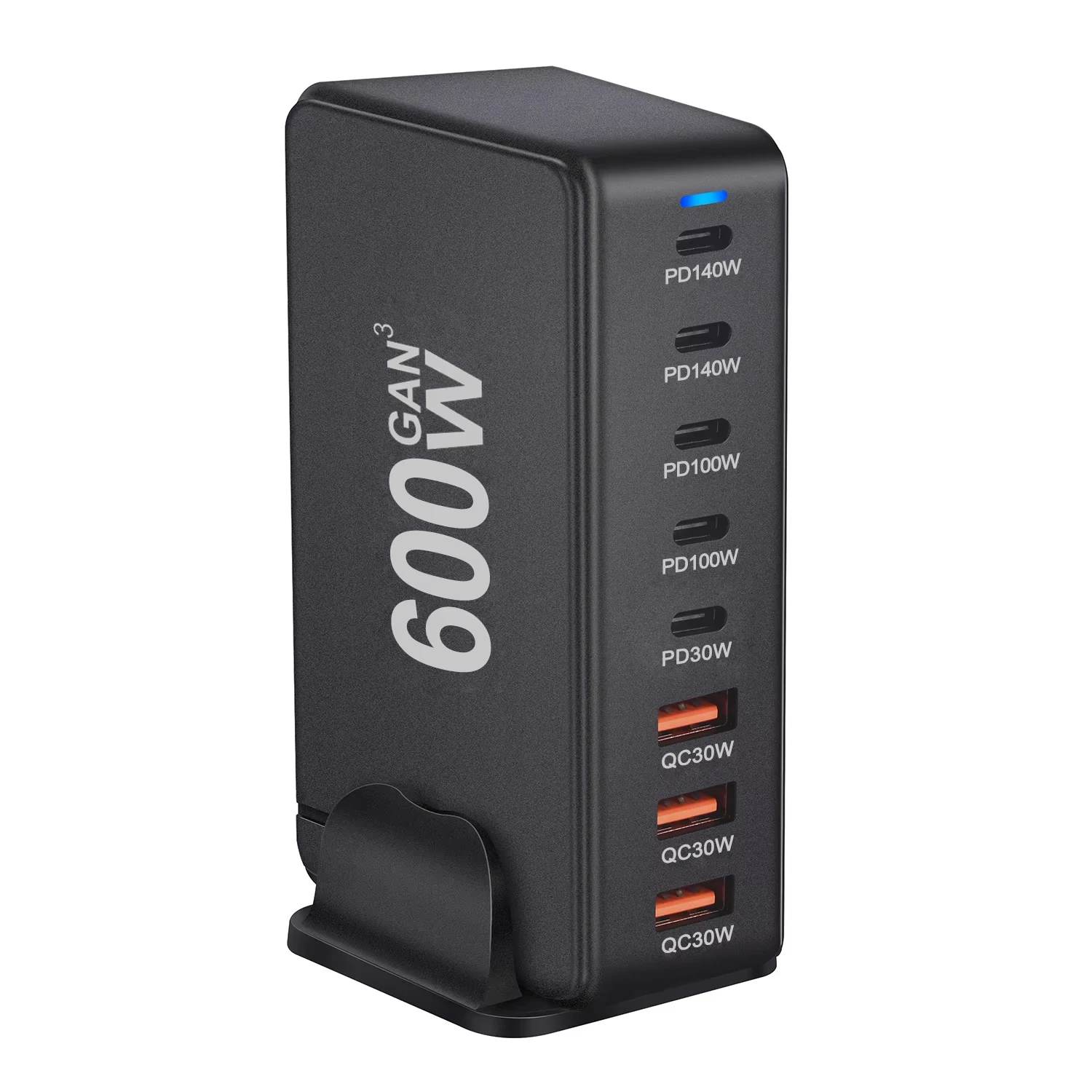 600W GaN Fast Charge 3.0 USB-C Charger with 8 Ports 5C3A PD Portable Charger for Tablets
600W GaN Fast Charge 3.0 USB-C Charger with 8 Ports 5C3A PD Portable Charger for Tablets