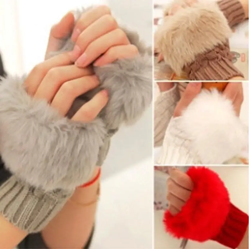 1Pair Faux Rabbit Fur Knitted Fingerless Mittens Wrist Gloves,Plush thickened knitted gloves with exposed touch screen gloves
1Pair Faux Rabbit Fur Knitted Fingerless Mittens Wrist Gloves,Plush thickened knitted gloves with exposed touch screen gloves