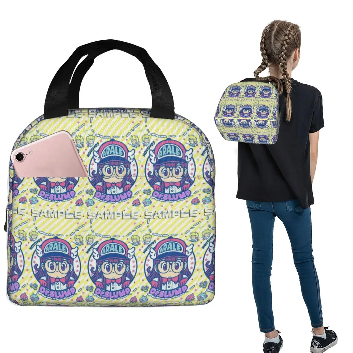 Cute Dr.Slump-Robot Girl Arale Hoyoyo Insulated Lunch Bag for Women Children Portable Food Boxes Thermal Lunch Box Tote
Cute Dr.Slump-Robot Girl Arale Hoyoyo Insulated Lunch Bag for Women Children Portable Food Boxes Thermal Lunch Box Tote