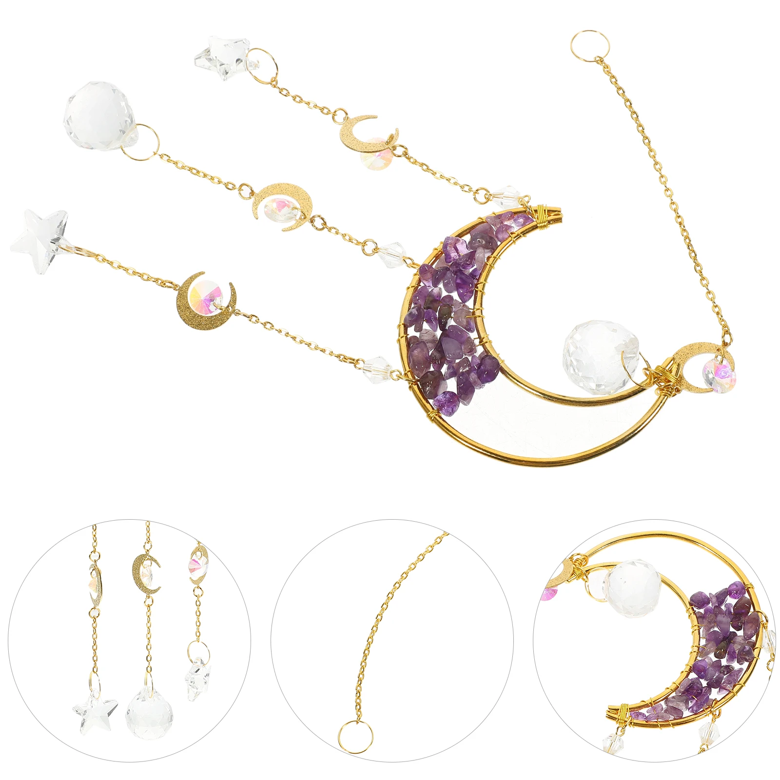 Moon Shaped Suncatcher Hanging Decoration For Home Decorative Hanging nament Metal Strips Home Window Rainbow Gifts Ideas
Moon Shaped Suncatcher Hanging Decoration For Home Decorative Hanging nament Metal Strips Home Window Rainbow Gifts Ideas