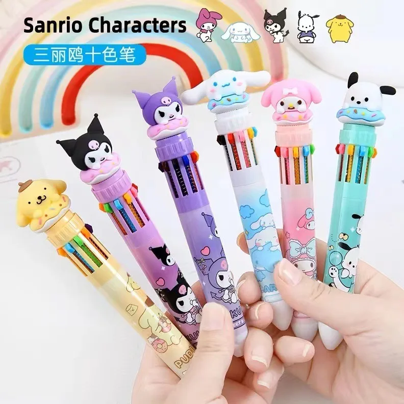 10-Color Sanrio Character Twistable Ballpoint Pens Set My Melody Cinnamoroll Durable Plastic School Supplies for Kids
10-Color Sanrio Character Twistable Ballpoint Pens Set My Melody Cinnamoroll Durable Plastic School Supplies for Kids