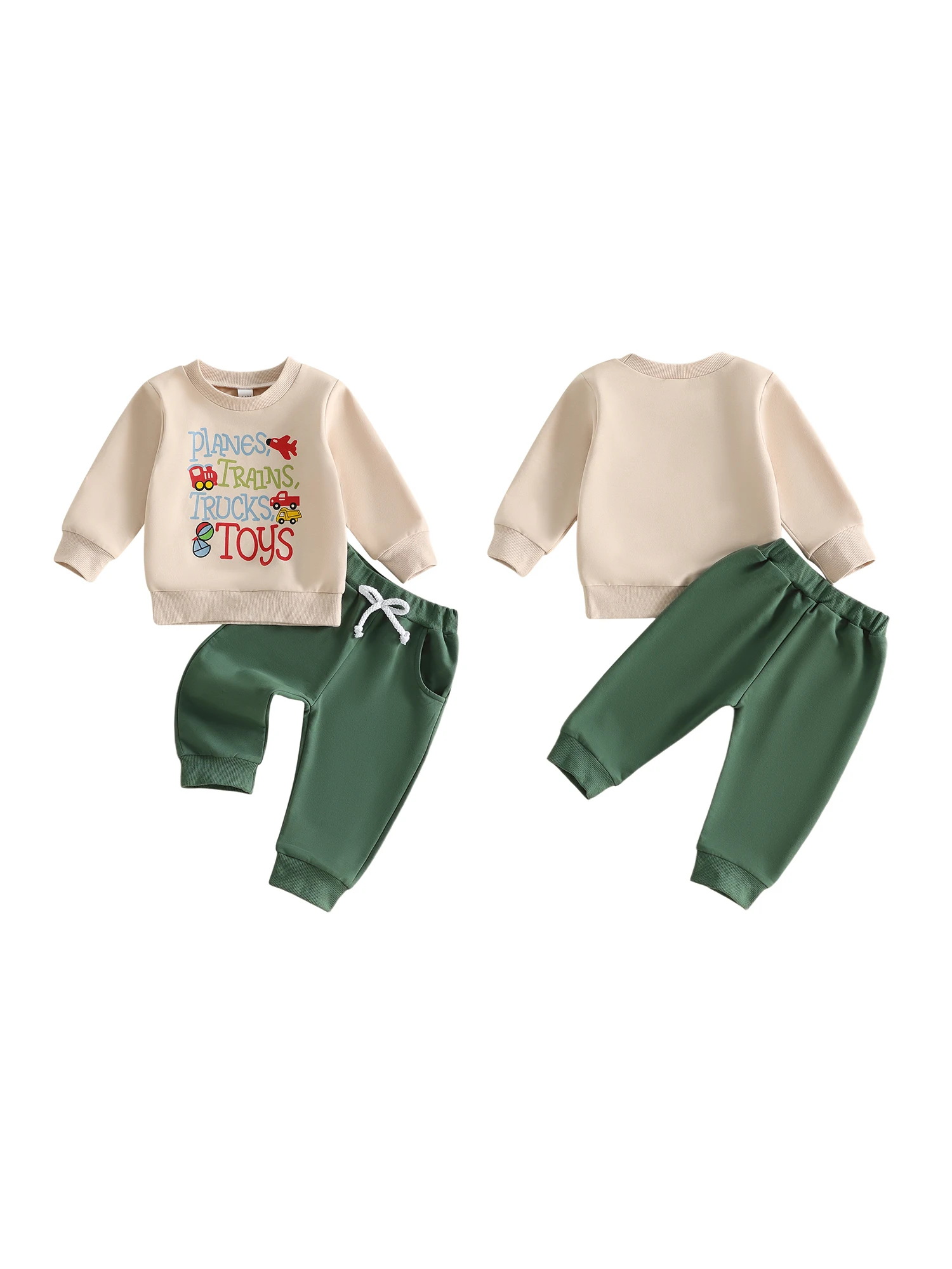 Boys Autumn Clothing Set with Letter Transport Graphics Crew Neck Sweatshirt and Drawstring Jogger Pants - 2 Piece Outfit for
Boys Autumn Clothing Set with Letter Transport Graphics Crew Neck Sweatshirt and Drawstring Jogger Pants - 2 Piece Outfit for
