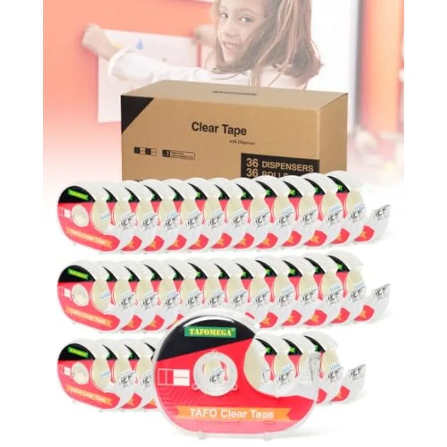 Clear Tape for WrappingRepairing and Adhesiving Smooth Cut Transparent Tape with Dispenser for Office and School Project 0.7 X
Clear Tape for WrappingRepairing and Adhesiving Smooth Cut Transparent Tape with Dispenser for Office and School Project 0.7 X