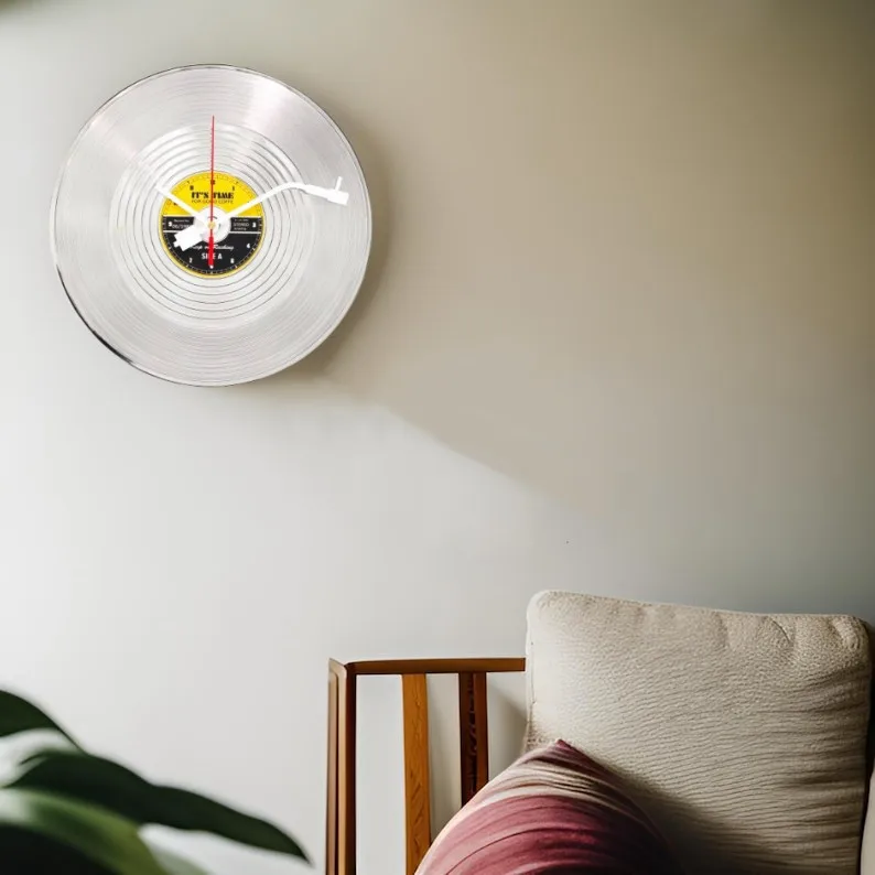 Vinyl Record Wall Clock Retro Living Room Decorative Hanging Clocks Creative Plastic DIY Small Clock Music Accessories
Vinyl Record Wall Clock Retro Living Room Decorative Hanging Clocks Creative Plastic DIY Small Clock Music Accessories