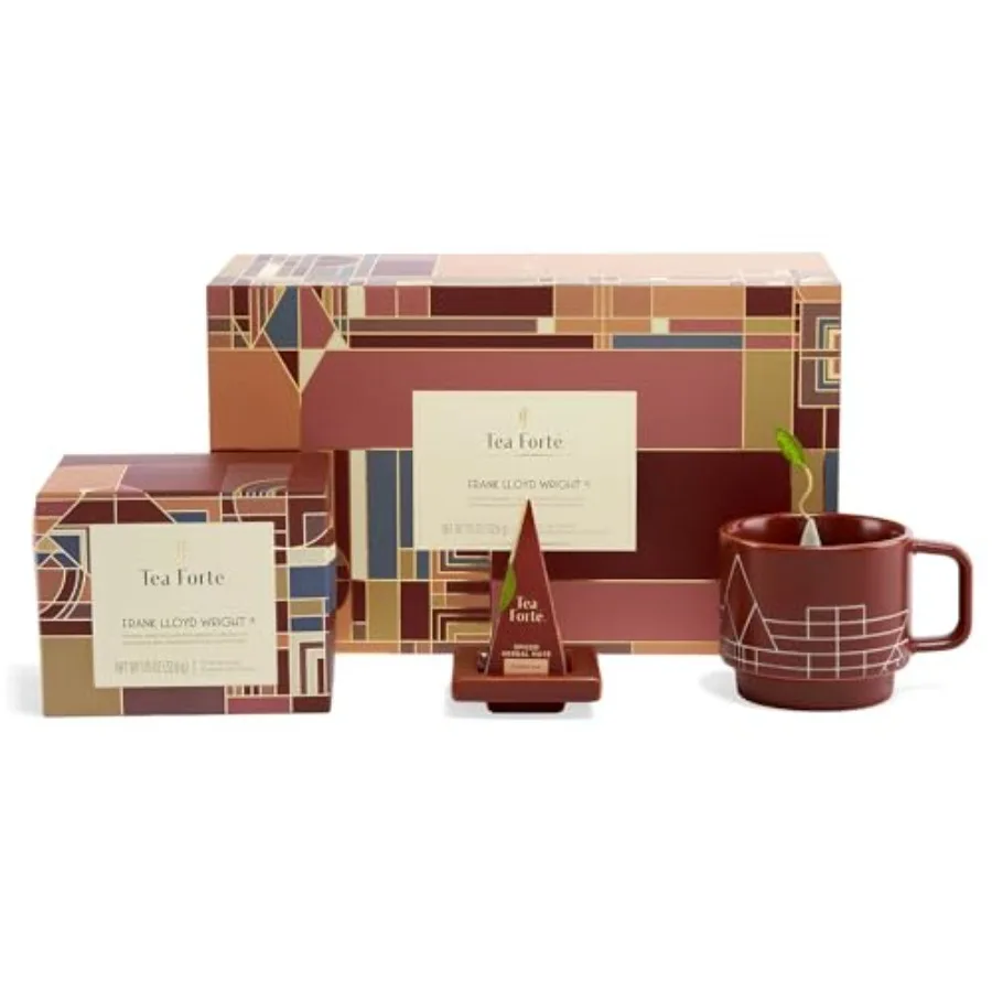 Чайный набор Tea Forte Frank Lloyd Wright из 3 предметов: чашка из сиенского фарфора, поднос и подарочная коробка на 10 мини-наборов (2 шт.)
Чайный набор Tea Forte Frank Lloyd Wright из 3 предметов: чашка из сиенского фарфора, поднос и подарочная коробка на 10 мини-наборов (2 шт.)