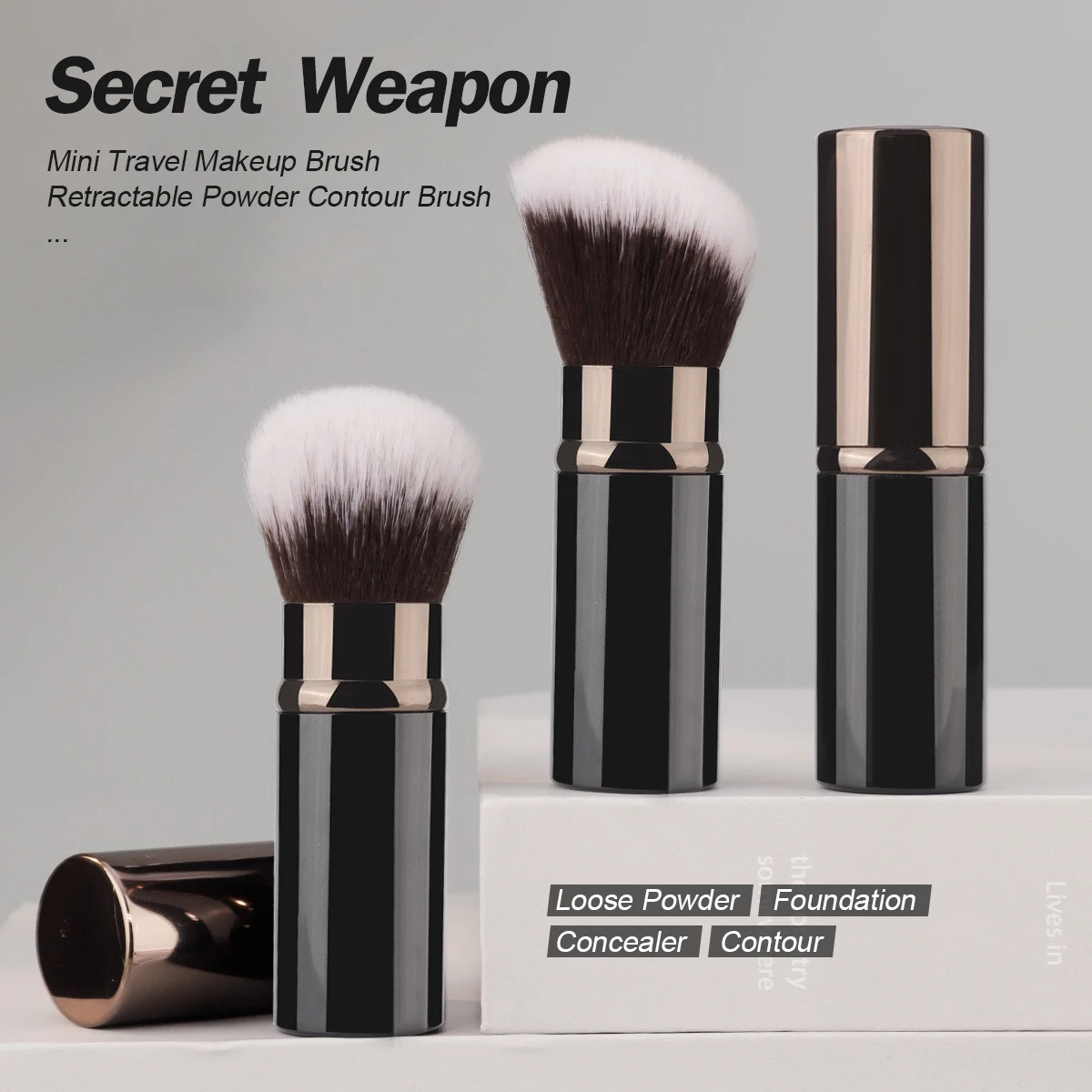 Mini Travel Makeup Brush Retractable Powder Contour Brush Professional Cosmetic Tool for Blush Loose Powder Foundation & Conceal
Mini Travel Makeup Brush Retractable Powder Contour Brush Professional Cosmetic Tool for Blush Loose Powder Foundation & Conceal