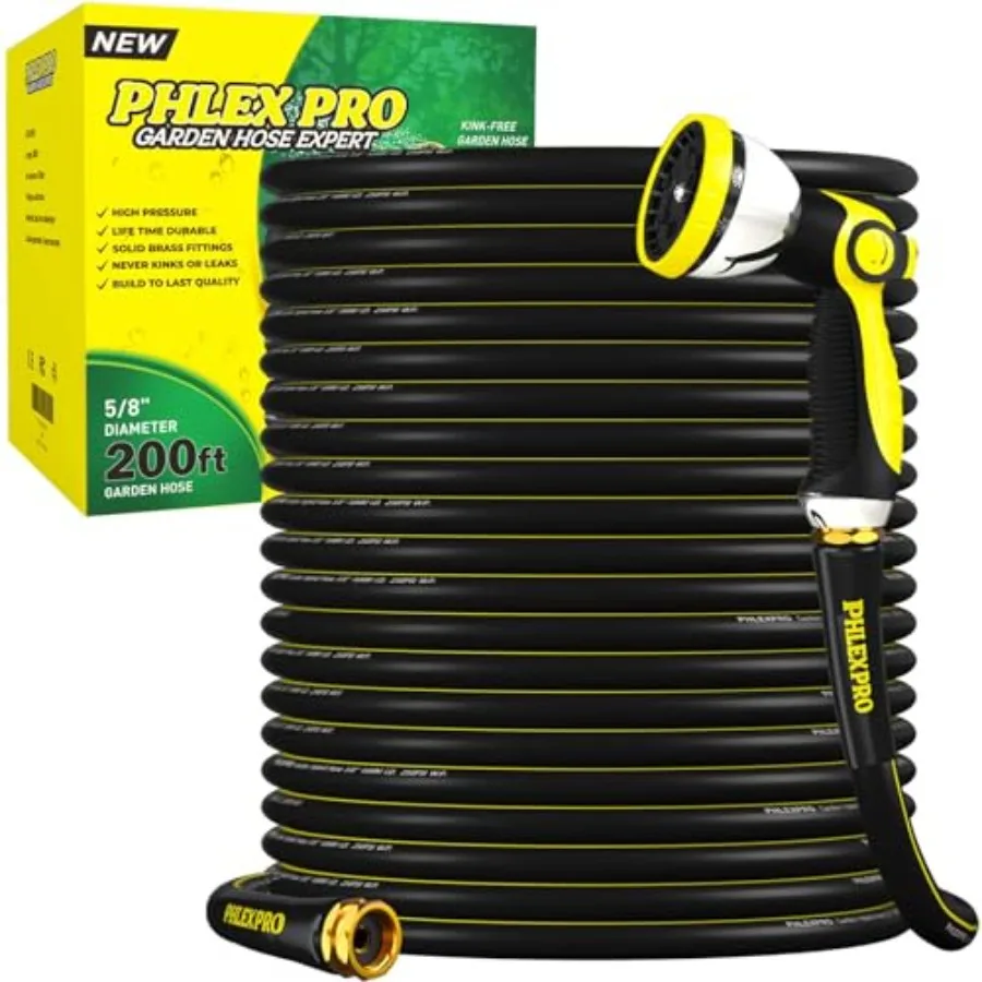 Garden Hose Set 200FT HeavyDuty Premium 5 8'' Rubber 3Layer Water Hose for Outdoor Landscaping and Irrigation Innovation Flexib
Garden Hose Set 200FT HeavyDuty Premium 5 8'' Rubber 3Layer Water Hose for Outdoor Landscaping and Irrigation Innovation Flexib