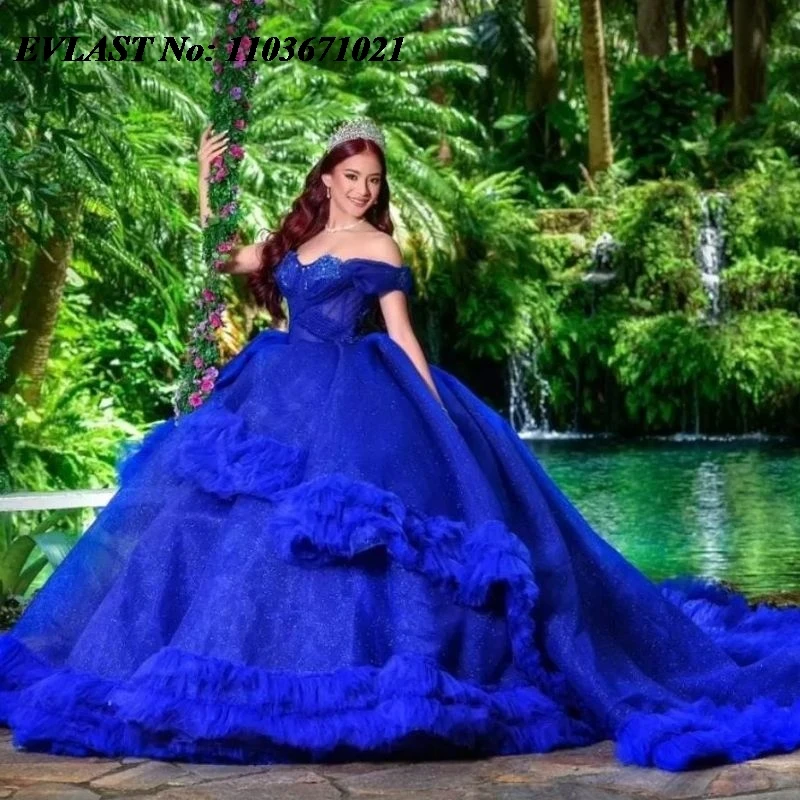 EVLAST Customized Mexican Royal Blue Quinceanera Dress Ball Gown Lace Applique Beading Bow Sweet 16 Vestidos De XV 15 Anos SQ50
EVLAST Customized Mexican Royal Blue Quinceanera Dress Ball Gown Lace Applique Beading Bow Sweet 16 Vestidos De XV 15 Anos SQ50
