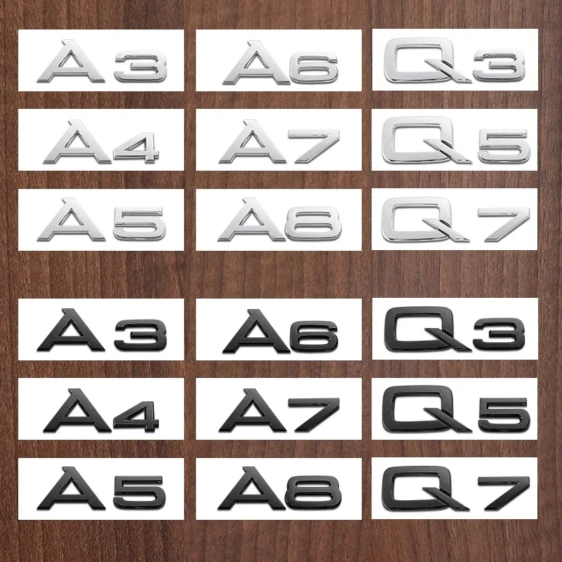/3D Letters Numbers Emblem for Audi A3 A4 A5 A6 A7 A8 Q2 Q3 Q5 Q7 Car Trunk Lid Nameplate Badge Logo Sticker Chrome Glossy Black
/3D Letters Numbers Emblem for Audi A3 A4 A5 A6 A7 A8 Q2 Q3 Q5 Q7 Car Trunk Lid Nameplate Badge Logo Sticker Chrome Glossy Black