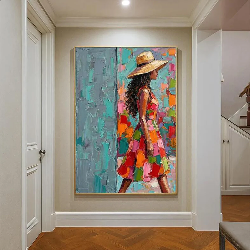 Handmade large-scale figure oil painting canvas material modern style figure image decoration home modern art room decoration
Handmade large-scale figure oil painting canvas material modern style figure image decoration home modern art room decoration