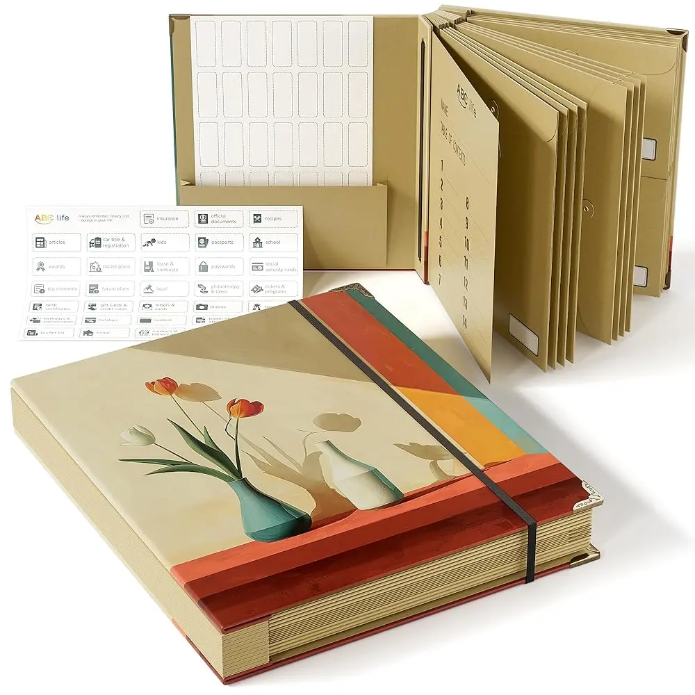 Document Organizer, Expanding File for Important Papers, Passports, Birth Certificates, Passports, Photos and Letters, Spine
Document Organizer, Expanding File for Important Papers, Passports, Birth Certificates, Passports, Photos and Letters, Spine