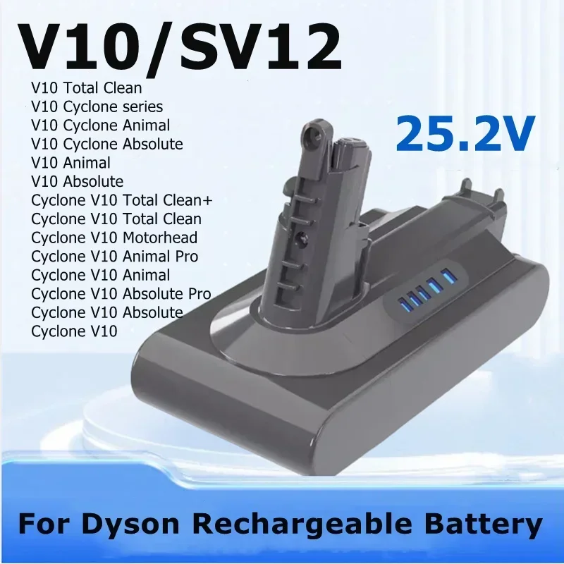 Replacement Battery for Dyson V10 SV12 6000mAh New for V10 Absolute Fluffy Cyclone V10 Battery.
Replacement Battery for Dyson V10 SV12 6000mAh New for V10 Absolute Fluffy Cyclone V10 Battery.