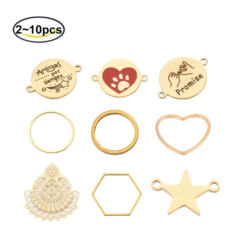 2-5PC 304 Stainless Steel Links Connectors Round Charms Tag Small Hole Charms for Pendant Necklaces Jewelrey Making
2-5PC 304 Stainless Steel Links Connectors Round Charms Tag Small Hole Charms for Pendant Necklaces Jewelrey Making