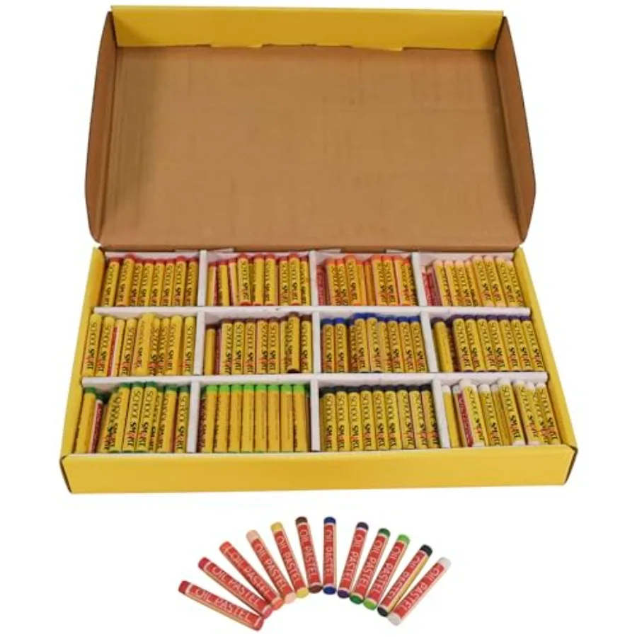 Oil Pastels for School, Home, or Studio Use, Assorted Colors, Bulk Set of 432
Oil Pastels for School, Home, or Studio Use, Assorted Colors, Bulk Set of 432