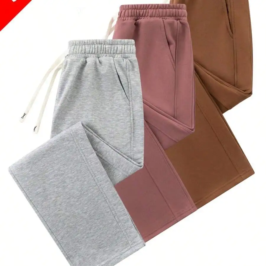 3 Pcs Mens Loose Fit Jogger Pants With Elastic Drawstring Waist Mid Rise Straight Leg Knit Sweatpants For Gym Running Sports
3 Pcs Mens Loose Fit Jogger Pants With Elastic Drawstring Waist Mid Rise Straight Leg Knit Sweatpants For Gym Running Sports