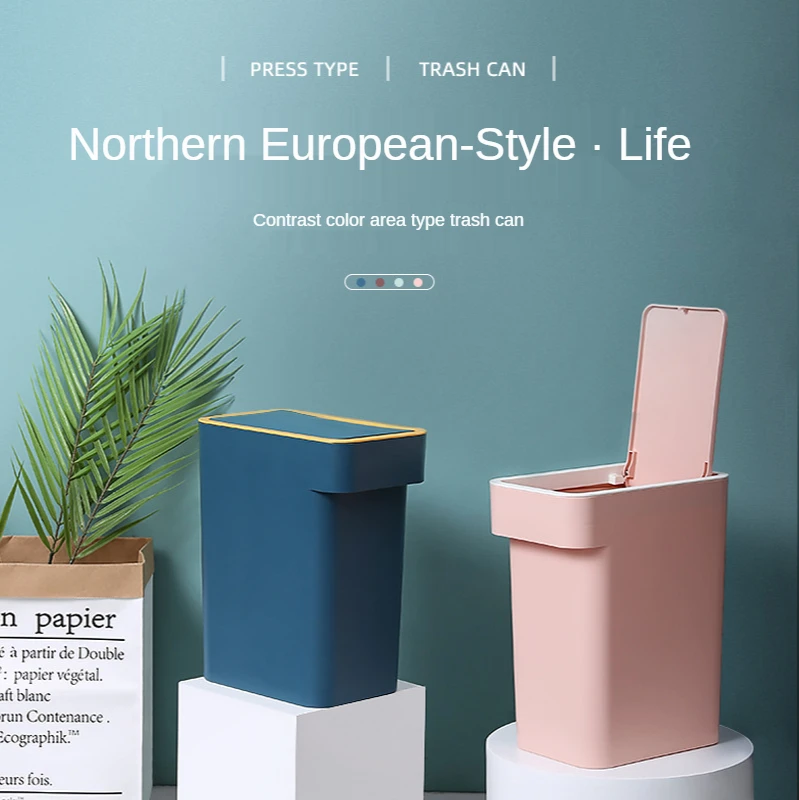 New Simple Push Type Square Trash Bin with Handle Kitchen Living Room Bathroom Household Clamshell Simple Trash Can with Lid
New Simple Push Type Square Trash Bin with Handle Kitchen Living Room Bathroom Household Clamshell Simple Trash Can with Lid