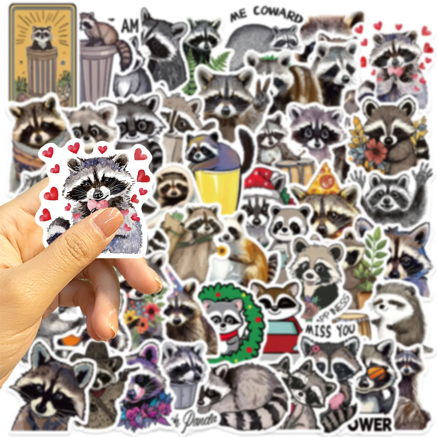 50pcs Cartoon Raccoon Stickers suitablefor Notebook computer Luggage Refrigerator skate boards phone cases sticker
50pcs Cartoon Raccoon Stickers suitablefor Notebook computer Luggage Refrigerator skate boards phone cases sticker