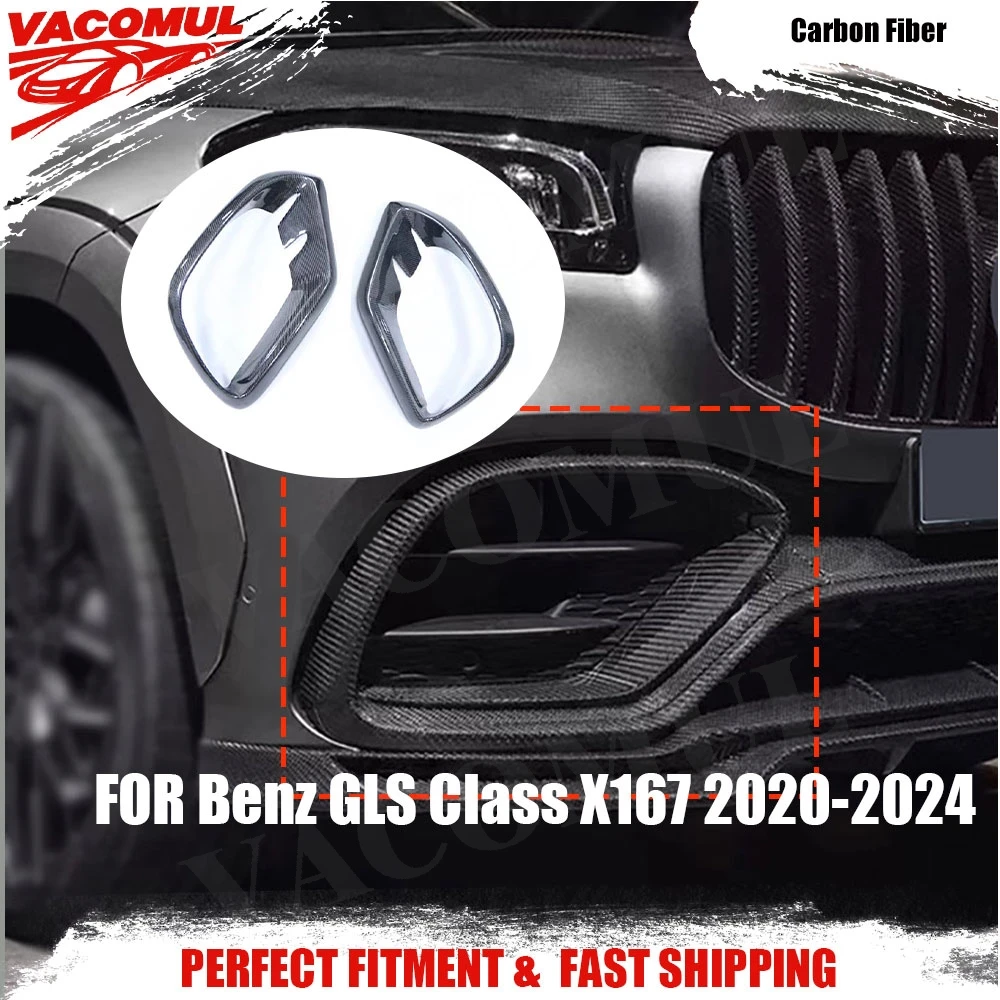 VACOMUL For Benz GLS Class X167 GLS450 Sport 2020-22 Real Carbon Fiber Front Bumper Fog Light Air Vent Outlet Cover Lip Spoiler
VACOMUL For Benz GLS Class X167 GLS450 Sport 2020-22 Real Carbon Fiber Front Bumper Fog Light Air Vent Outlet Cover Lip Spoiler