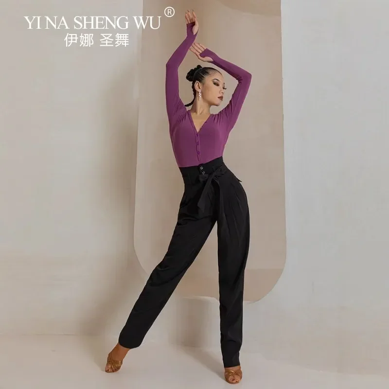 Новые женские брюки для латиноамериканских танцев с высокой талией, эластичные, с дизайнерскими вставками, облегающие, для тренировок и выступлений
Новые женские брюки для латиноамериканских танцев с высокой талией, эластичные, с дизайнерскими вставками, облегающие, для тренировок и выступлений