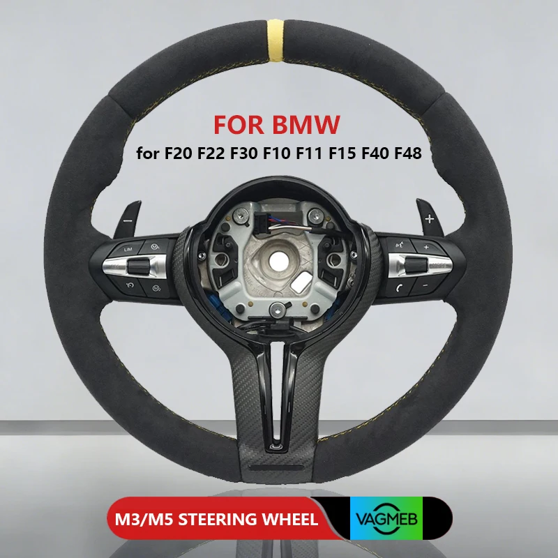Car Interior Steering Wheel Modify M Sports M3 M5 for BMW F01 F06 F10 F11 F20 F22 F25 F26 F30 F34 F35 F80 F90 with Yellow Stripe
Car Interior Steering Wheel Modify M Sports M3 M5 for BMW F01 F06 F10 F11 F20 F22 F25 F26 F30 F34 F35 F80 F90 with Yellow Stripe