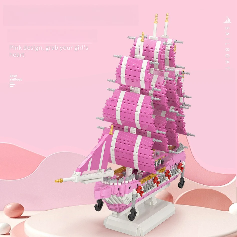 MOC Розовый Парусник Корабль Любовь Лодка Строительные Блоки Набор Mind Toys Идея Домашнего Декора DIY Игрушки Для Детей День Рождения Праздник Специальные Подарки
MOC Розовый Парусник Корабль Любовь Лодка Строительные Блоки Набор Mind Toys Идея Домашнего Декора DIY Игрушки Для Детей День Рождения Праздник Специальные Подарки