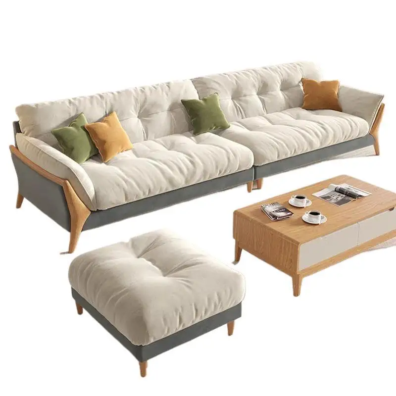 Cream style solid wood sofa, Nordic logs in the living room, straight row small apartment, Japanese simplicity
Cream style solid wood sofa, Nordic logs in the living room, straight row small apartment, Japanese simplicity