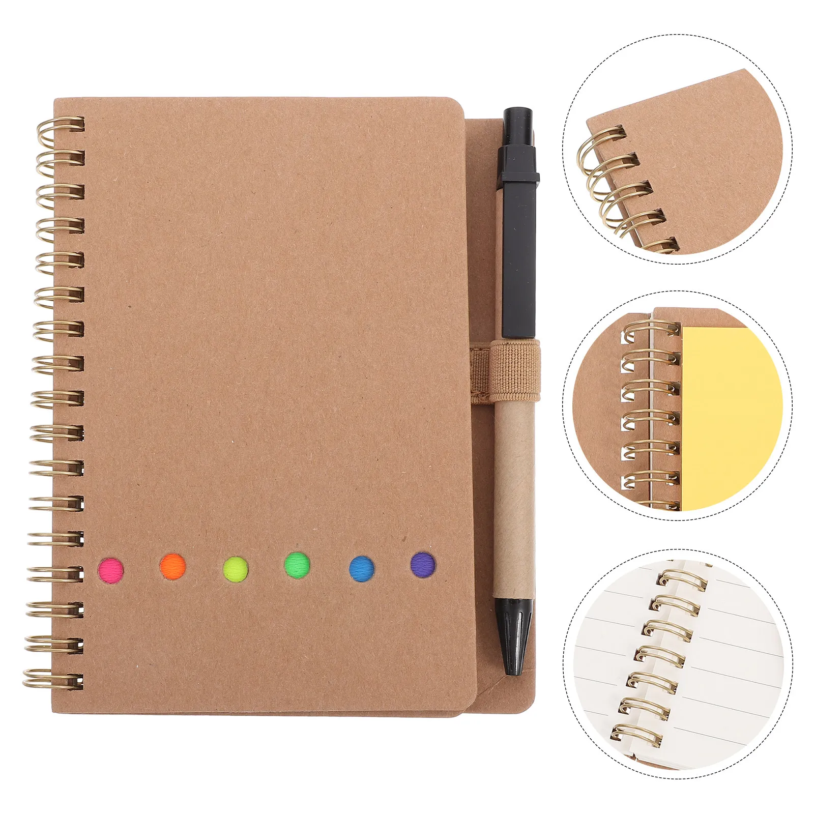 Spiral Notebook Pocket Notepad Black with Pen Holder Page Marker Tabs Home Office School Supplies
Spiral Notebook Pocket Notepad Black with Pen Holder Page Marker Tabs Home Office School Supplies