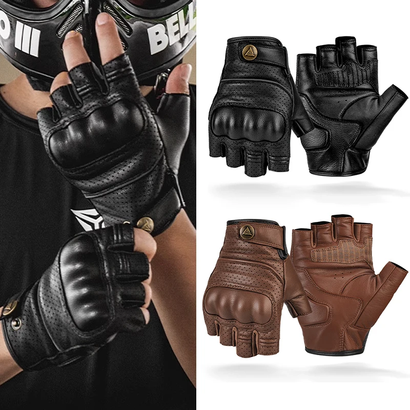 Leather Motorcycle Gloves Breathable Motocross Riding Gloves Moto Summer Racing All Season Guantes Red Half Finger Gloves
Leather Motorcycle Gloves Breathable Motocross Riding Gloves Moto Summer Racing All Season Guantes Red Half Finger Gloves