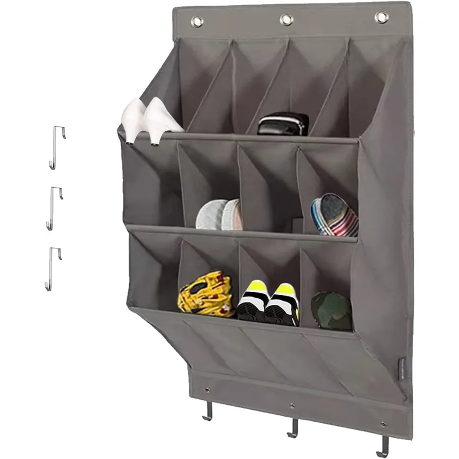 Over the Door Shoe Organizer Grey 12 Pockets Hanging Shoe Storage Rack with Large Deep Pockets Oxford 600D Fabric Shoe Storage
Over the Door Shoe Organizer Grey 12 Pockets Hanging Shoe Storage Rack with Large Deep Pockets Oxford 600D Fabric Shoe Storage