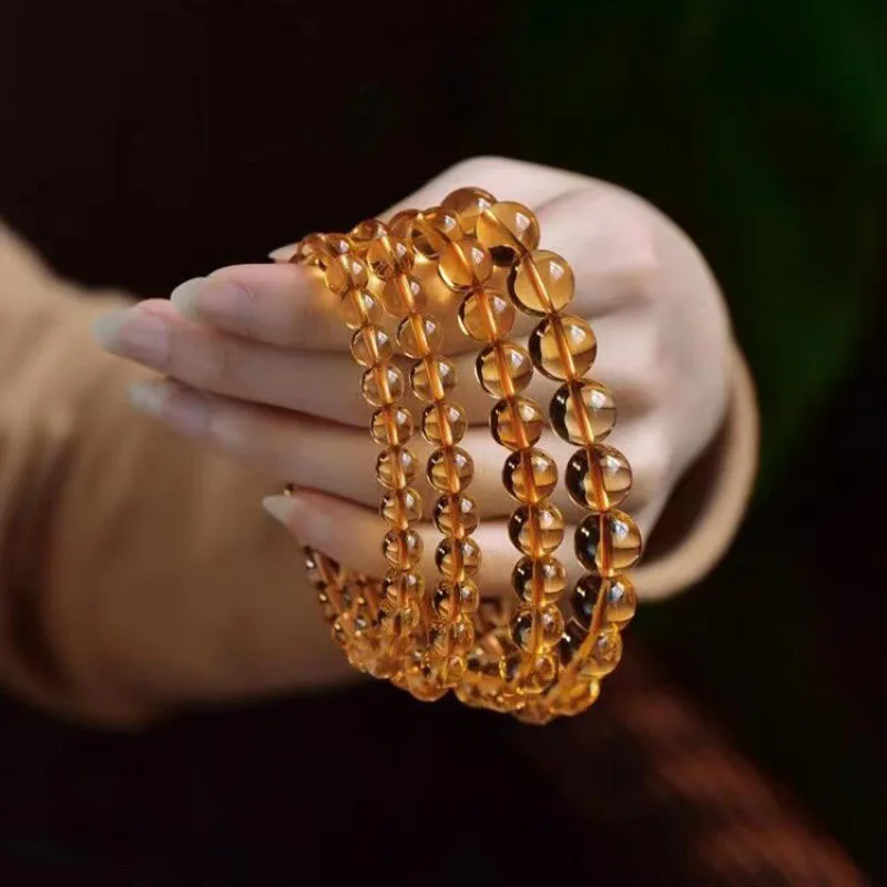 Natural 8A High-Grade Brazilian Citrine Violent Yellow Round Bead Bracelet Couple's Jewelry
Natural 8A High-Grade Brazilian Citrine Violent Yellow Round Bead Bracelet Couple's Jewelry