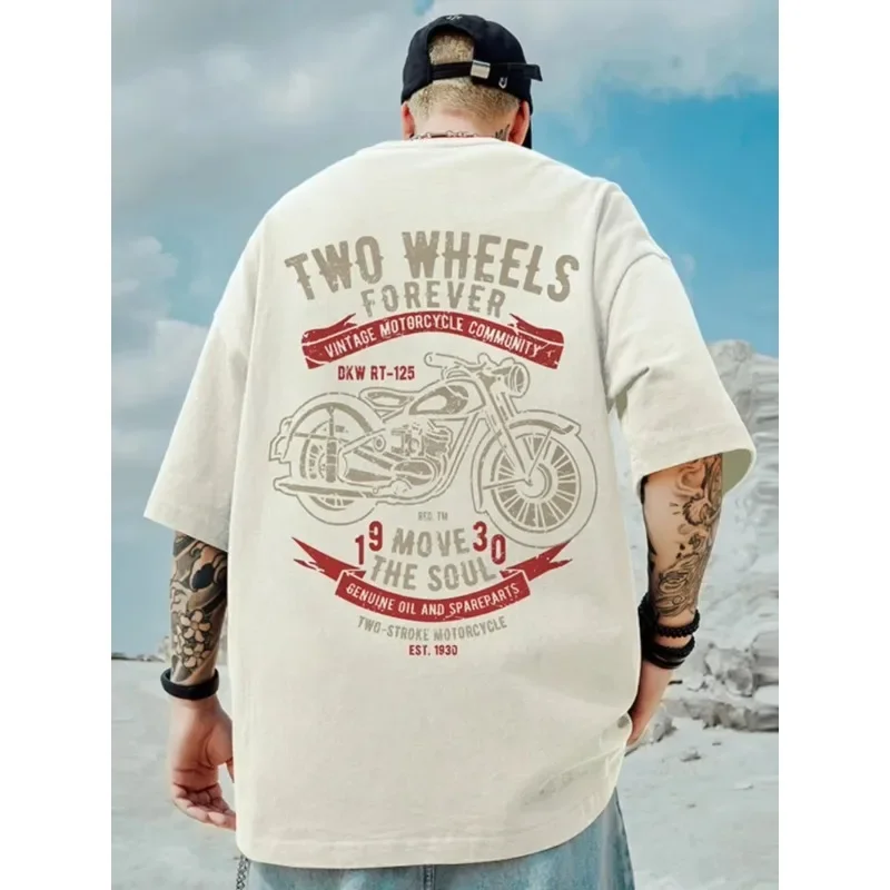 Summer Motorcycle High Quality 100% Cotton English Letter Print Top Breathable Sports Gym Men's Fashion Round Neck T-shirt
Summer Motorcycle High Quality 100% Cotton English Letter Print Top Breathable Sports Gym Men's Fashion Round Neck T-shirt